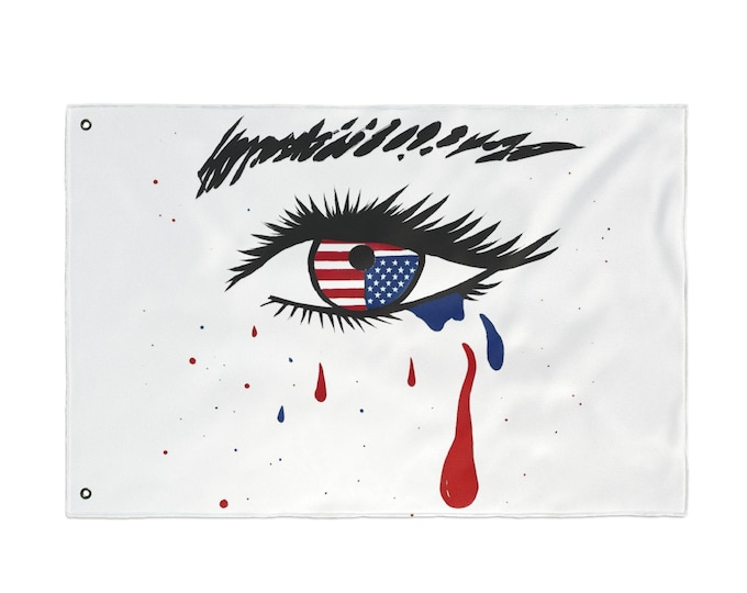 Tears of our Forefathers original art on Double Sided Flag.