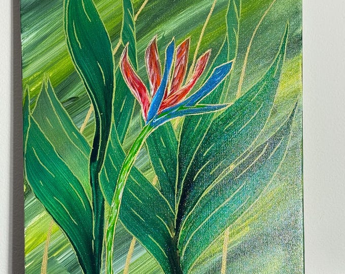 Bird of Paradise (11x14) original acrylic painting