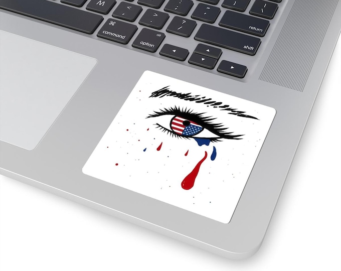 Tears of our Forefathers original art on Kiss-Cut Stickers
