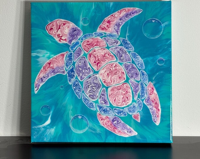 Bubble Drifter (12x12) original acrylic painting