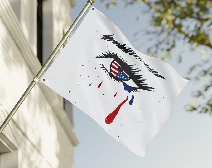 Tears of our Forefathers original art on Double Sided Flag.