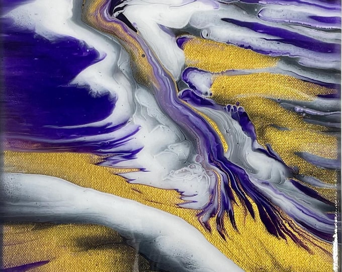 Violet Cloud (10x20) acrylic painting with resin finish