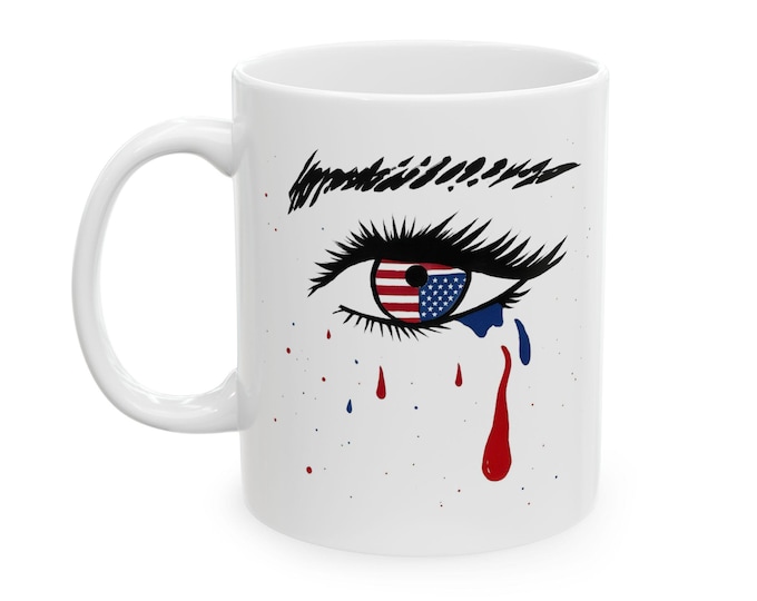 Tears of our Forefathers coffee mug. Original art 11 or 15 oz mug.