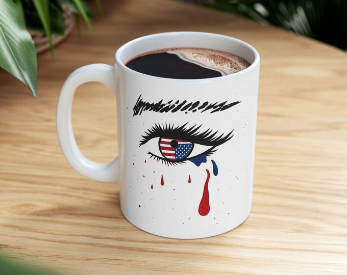 Tears of our Forefathers coffee mug. Original art 11 or 15 oz mug.