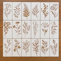 18 Pcs Flower Stencil Set – Reusable Plastic Templates for DIY Painting on Wood, Fabric, Paper, Spray Paint & Crafts product logo