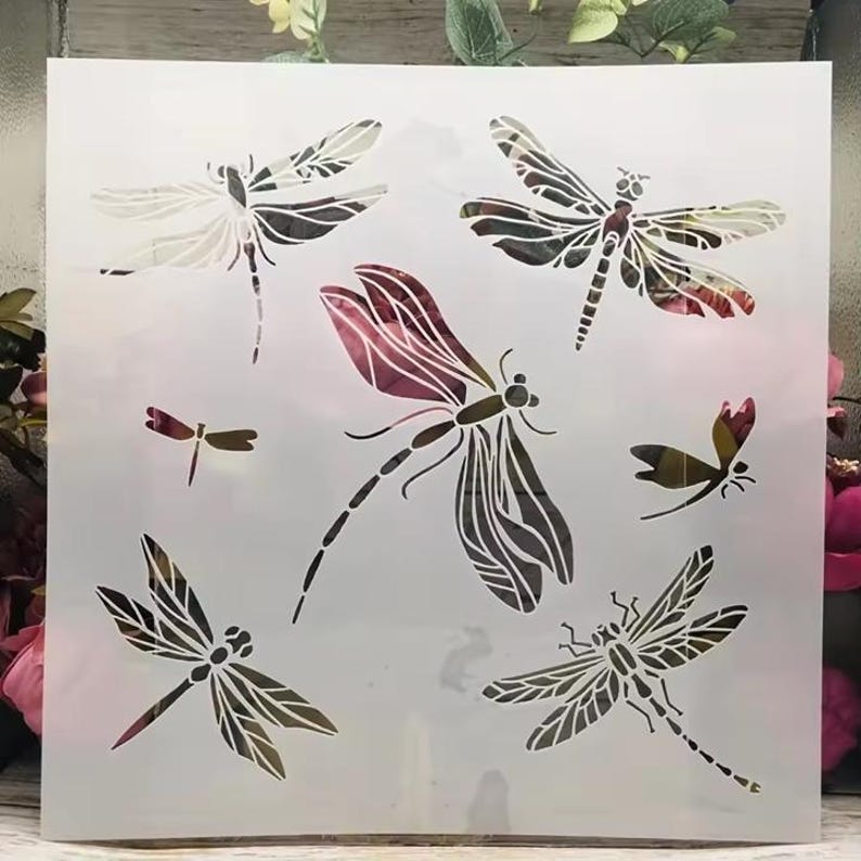 Dragonfly Stencil – Reusable DIY Airbrush Template for Crafts, Wall Art ...