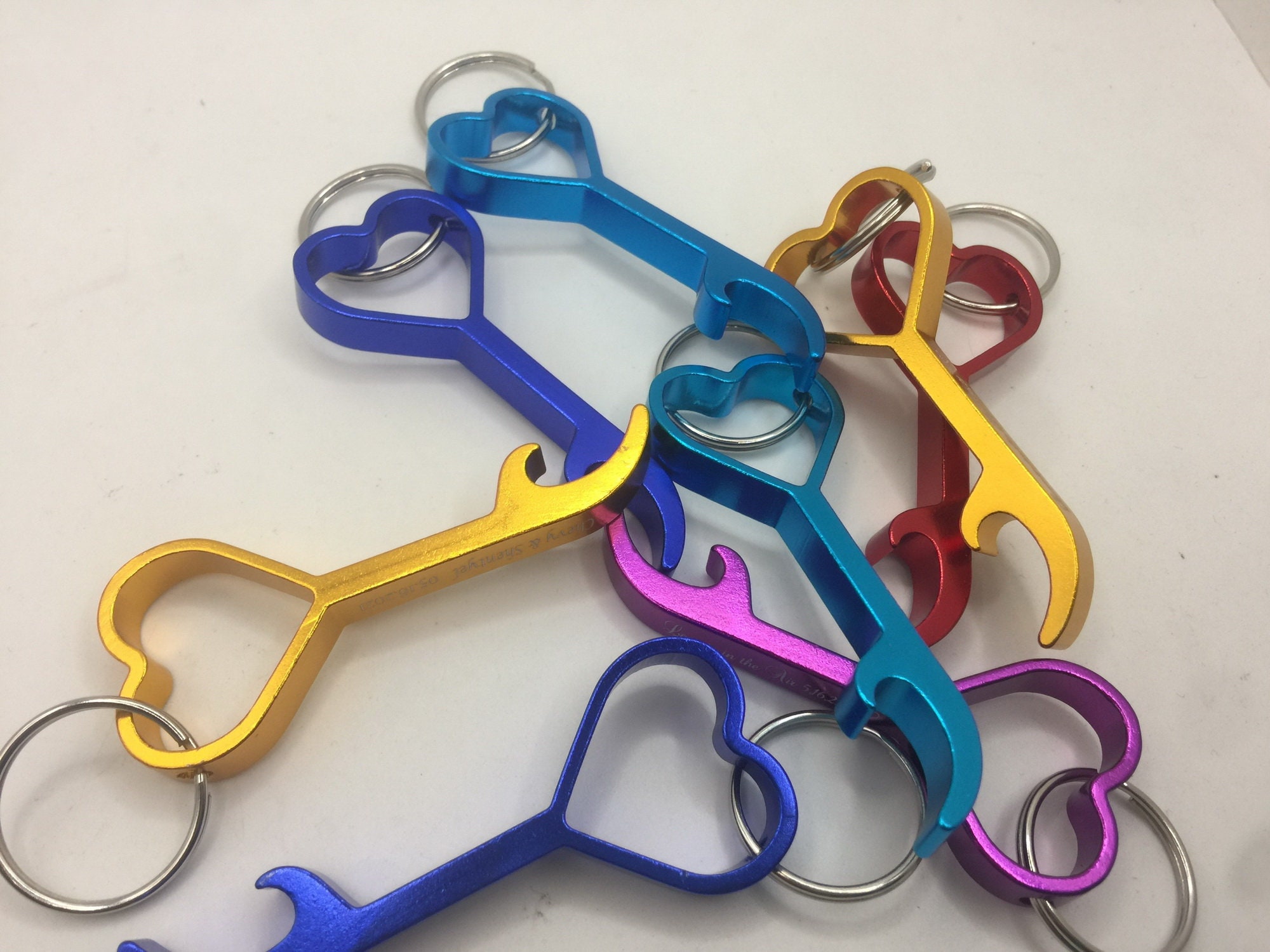 Engraved heart shape bottle openers bulk cheap wholesale Etsy