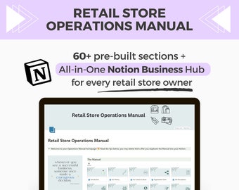 Retail Store Operations Manual | Notion Business Template | All-in-One Knowledge Base & SOPs Hub for Your Business | Pre-Built 60+ Sections