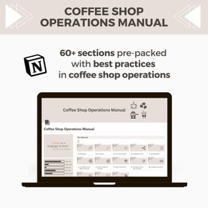 Coffee Shop Operations Manual: Notion Business Template (60+ Sections)