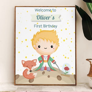 Cartel de Bienvenidos El Principito, Banner El Principito, Le Petit Prince,  KP01
