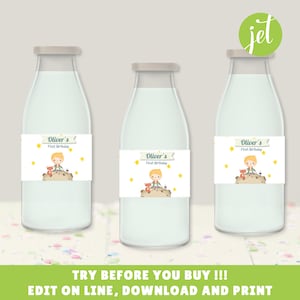 The Little Prince Bottle Label Template Le Petit Prince Party Decorations Editable Template Instant Download, KP01