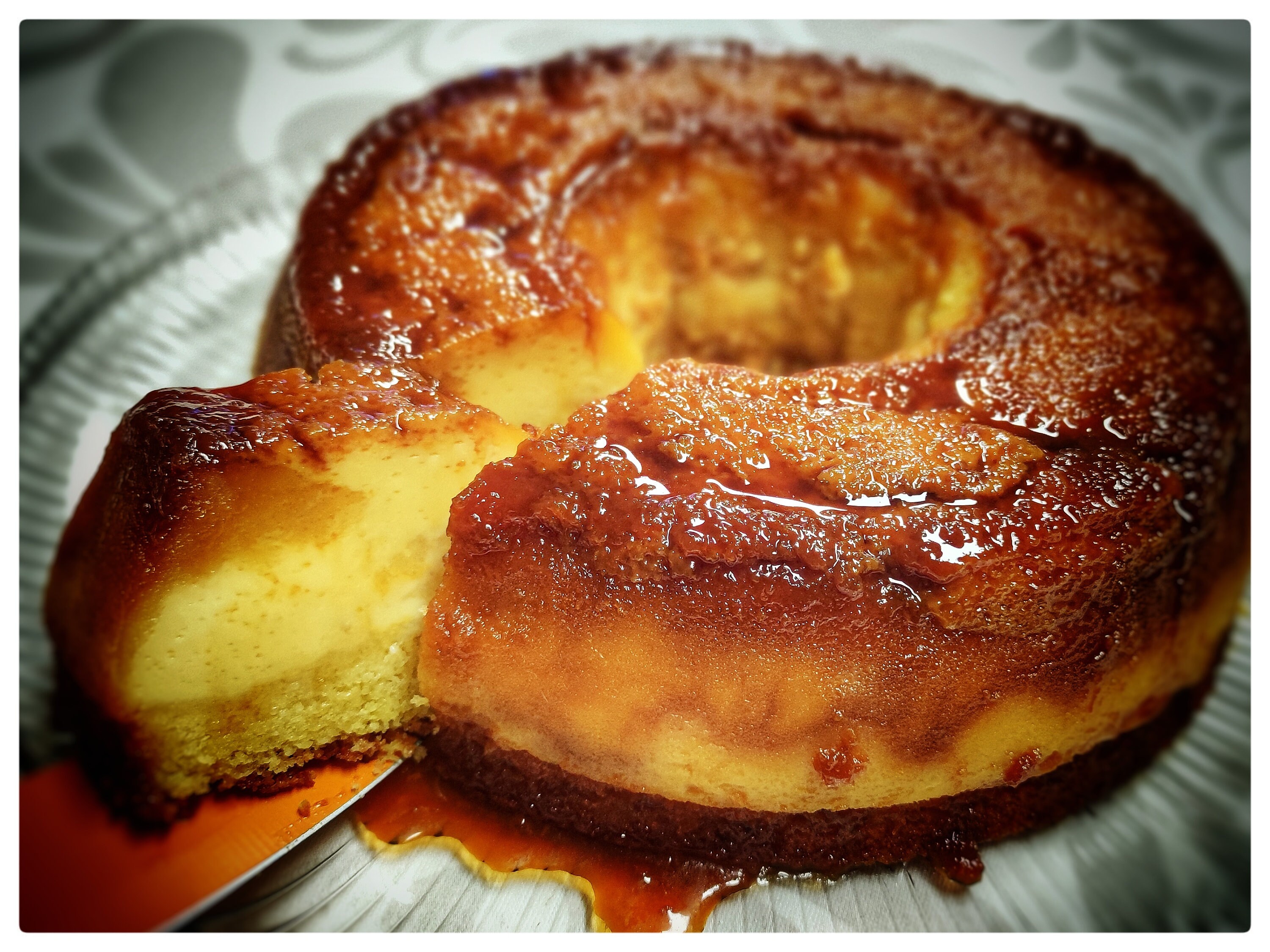 RECIPE for Pudding Cake With Condensed Milk Portuguese Dessert Etsy