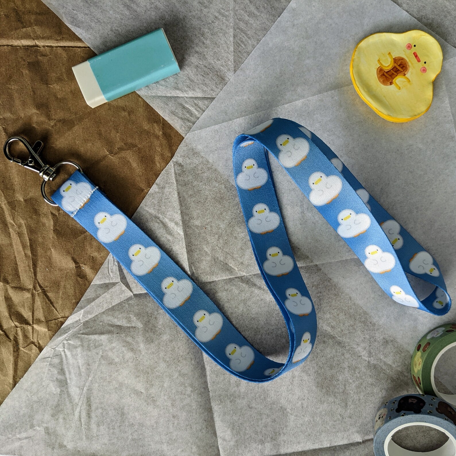 Cute Duck Lanyard Duck Lanyard Bird Lanyard Fabric Etsy