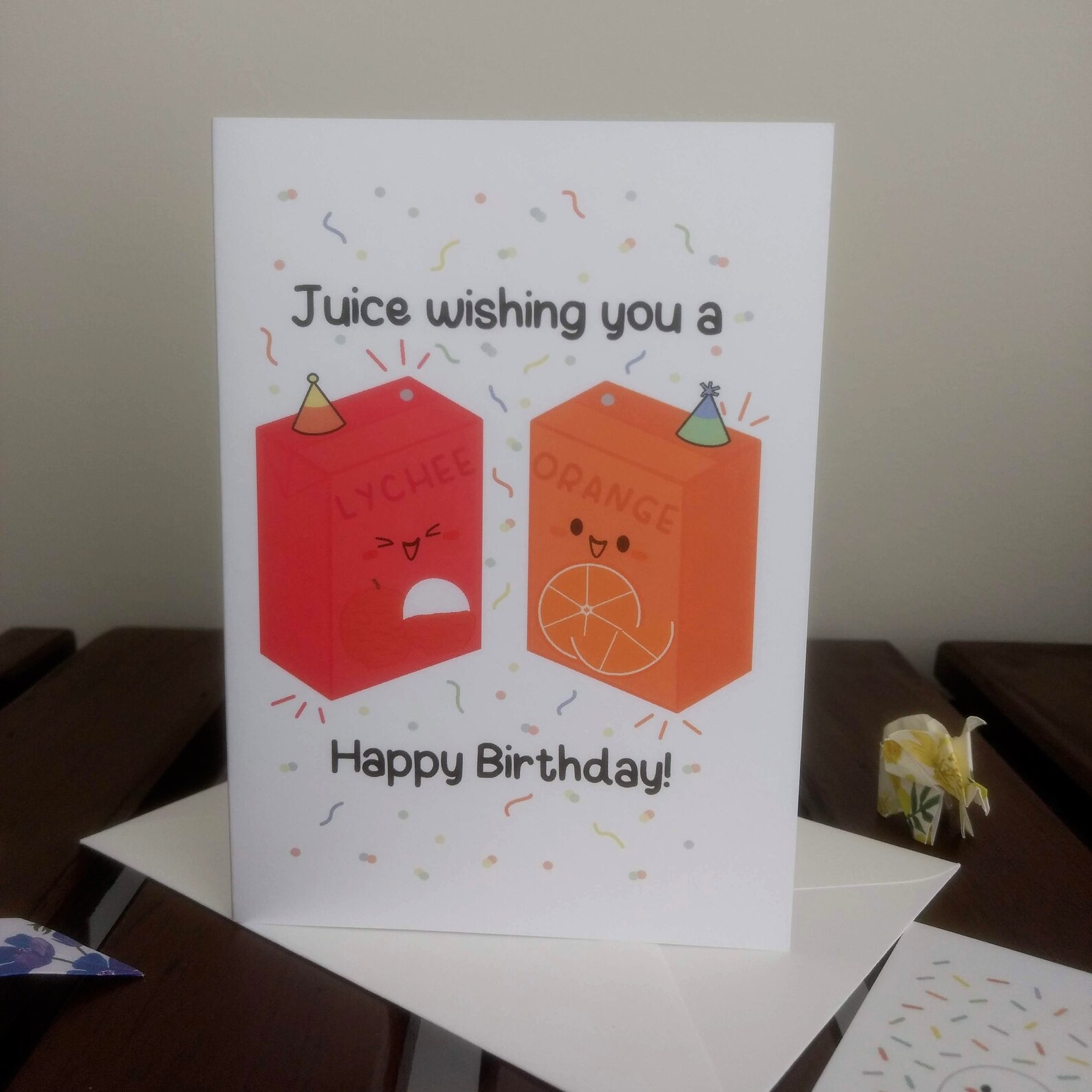 Juice wishing you a Happy Birthday card juice pun card Etsy
