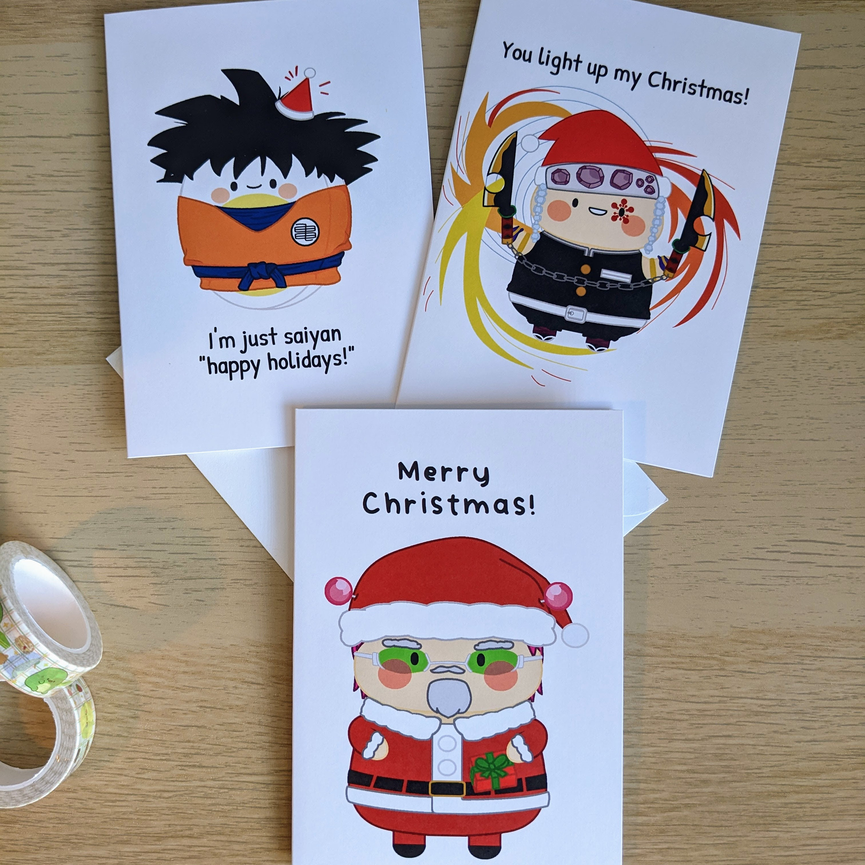 Anime Holiday Card - Etsy Anime Holiday Card - Etsy