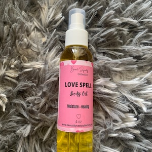 Love Spell body oil, homemade skin care, homemade body oil, natural products, soft scent, love scents