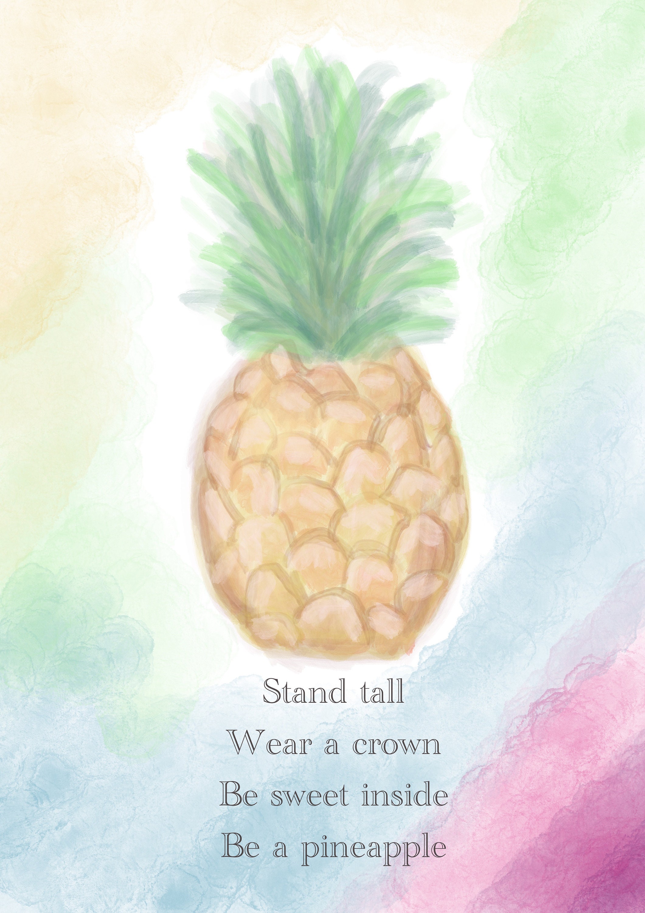 Pineapple IVF Infertility Rainbow Card Greeting Card Etsy