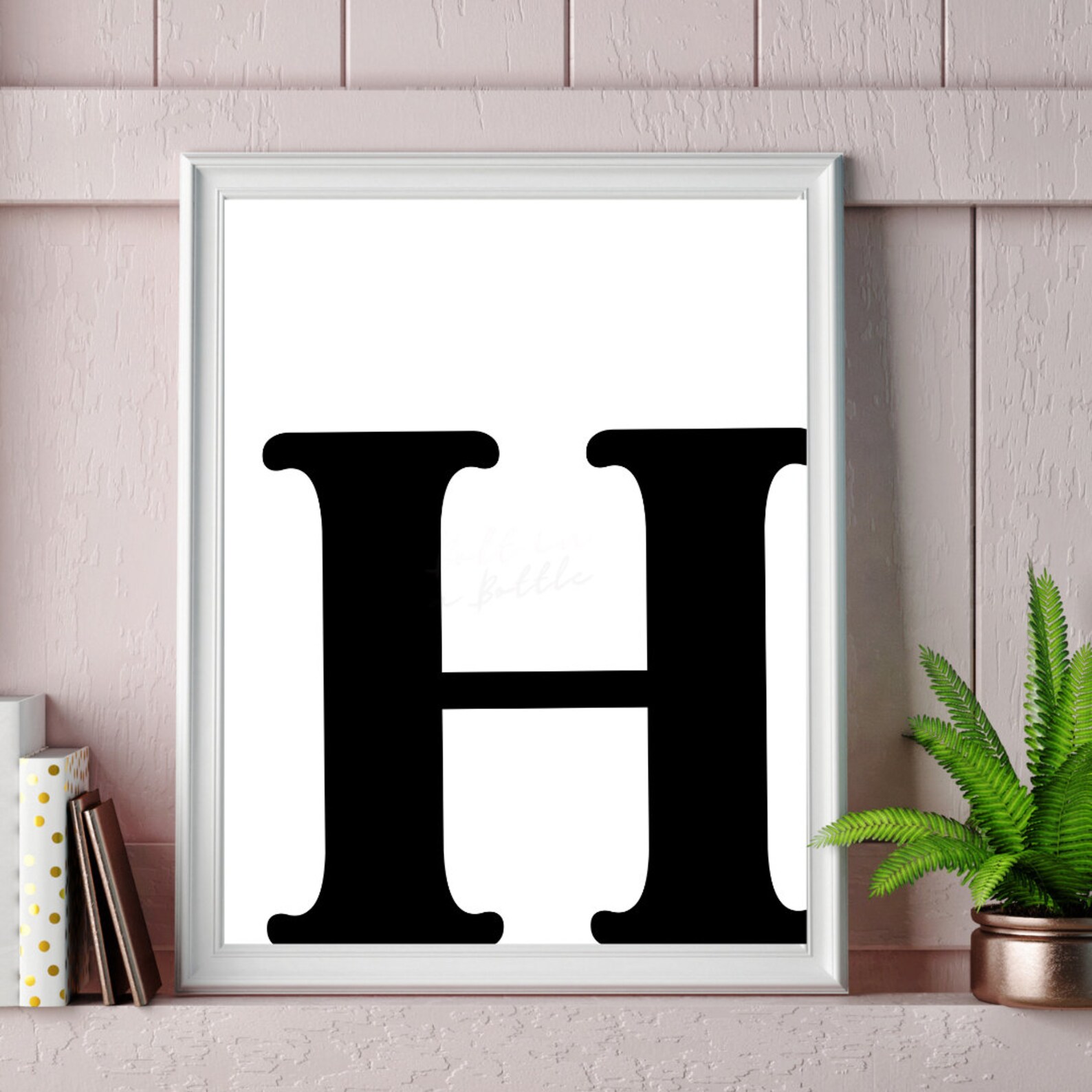 Letter H Print Bold Digital Print Download Retro Font | Etsy