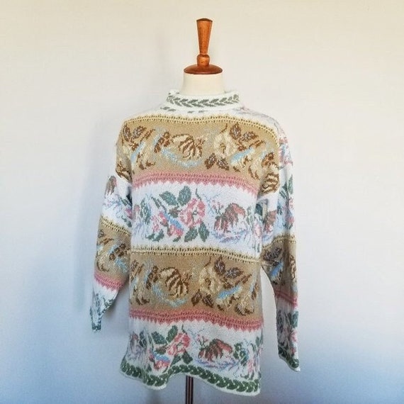 Vintage Dana Scott Floral Sweater