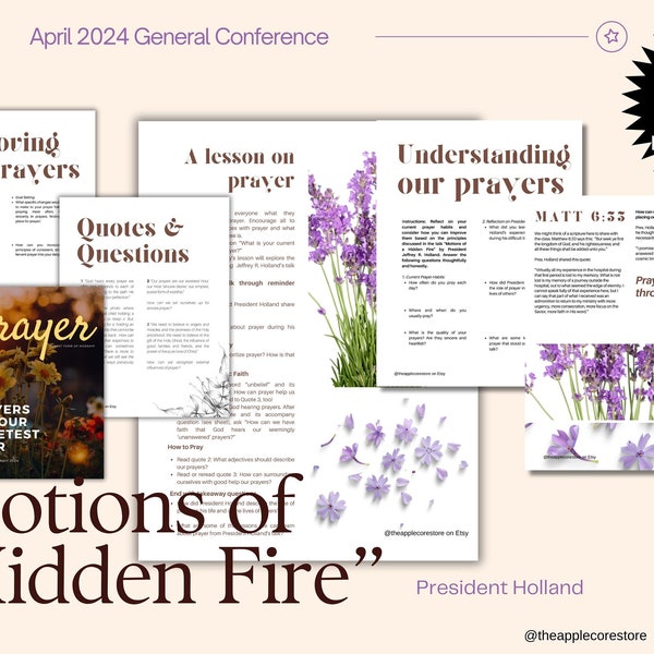 Motions of a Hidden Fire: President Holland April 2024 Lesson Plan for Relief Society or Elders Quorum Elder Holland General Conference