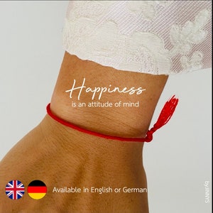 Red Bracelet Red thread in the set - Happiness Wish Hope Love Make a Wish // Red thread string