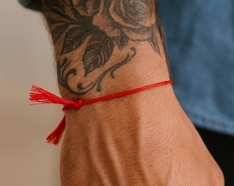 Red Bracelet Red thread in the set - Happiness Wish Hope Love Make a Wish // Red thread string