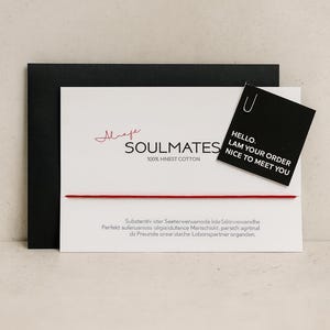 Pulseira vermelha Always Soulmates Red Thread em conjunto // Pulseira da amizade Almas gêmeas Amigos Felicidade Esperança Amizade Amuleto da sorte