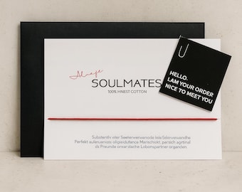 Always Soulmates Red Bracelet Red Thread in Set // Friendship Soulmates Friends Happiness Hope Friendship Bracelet Lucky Charm