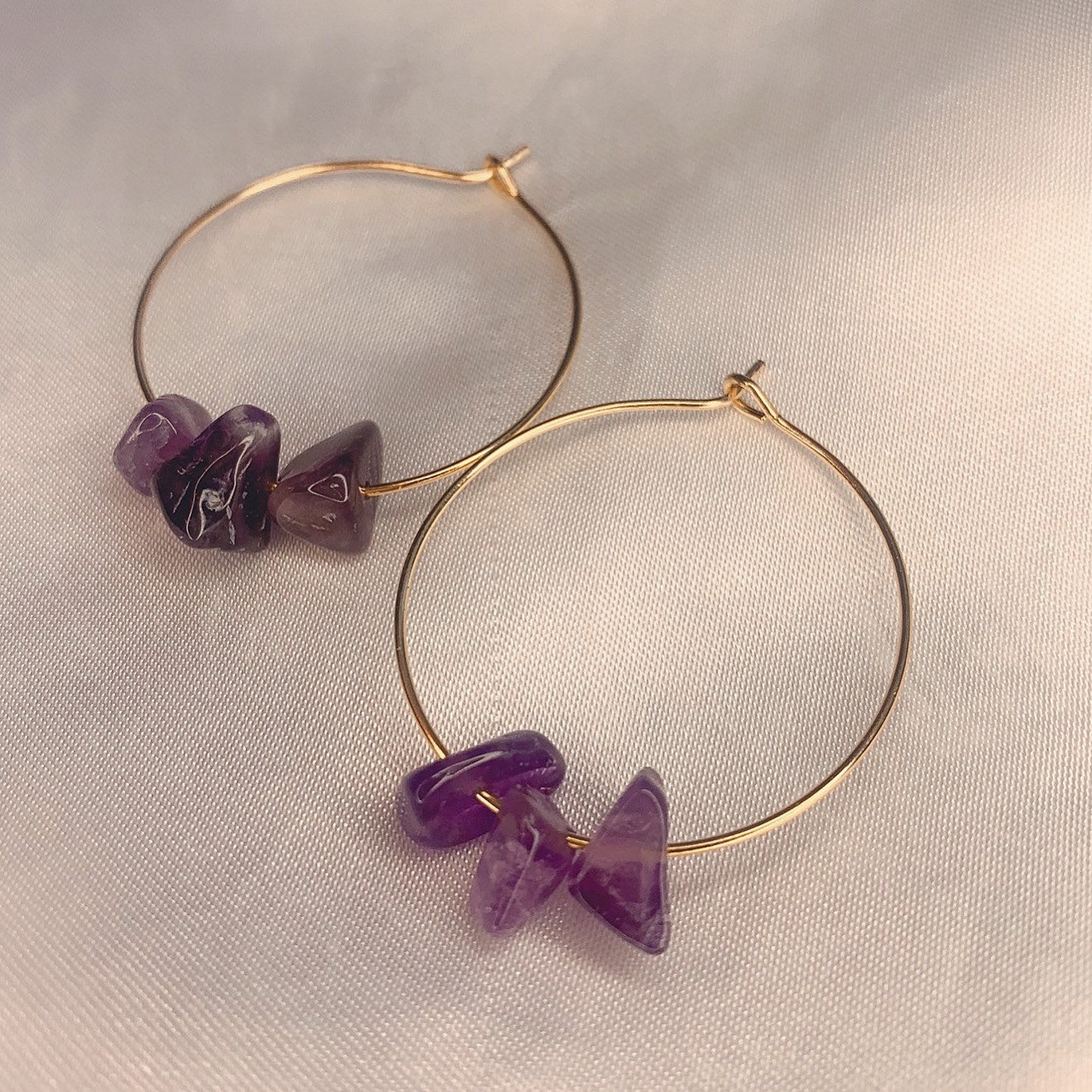 Handmade Crystal Hoops Etsy