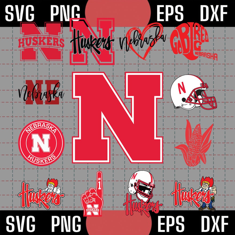 Nebraska Huskers NCAA Football Svg Dxf Eps Pdf Png Cricut Etsy