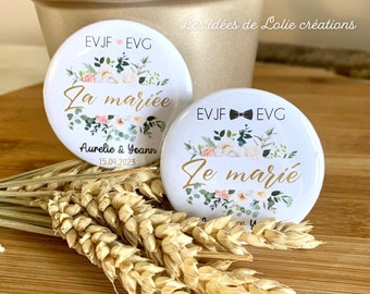 BAGDE EVJF EVG / Badge personnalisé / Cadeau evjf evg / Mariage