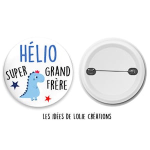 PERSONALIZED BROTHER GIFT / Badge / Magnet / Paperclip bookmark / Birth / Big brother / Love image 3