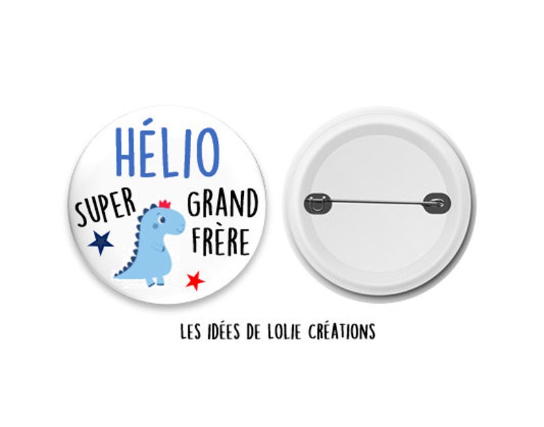 PERSONALIZED BROTHER GIFT / Badge / Magnet / Paperclip bookmark / Birth / Big brother / Love image 3