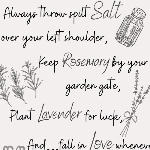 Practical Magic SVG Movie Svg Salt Rosemary Lavender Love - Etsy