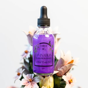 Divination Ritual Body Oil 2oz |  Spiritual Anointing Oil for Intuition & Clarity | Protection Cleanse | Love Prosperity | Heal Calm