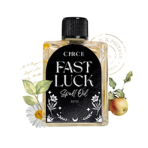 Fast Luck Zauberöl | 1/2 oz Salbenöl für schnelles Glück und Wohlstand | Öl beschwören, um Geld, Erfolg und Glück anzuziehen