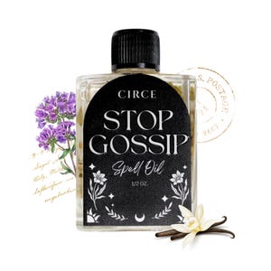 Stop Gossip Spell Oil | 1/2 oz Anointing Oil for Protection & Truth | Conjure Oil to Silence Rumors, Block Negativity and End Drama