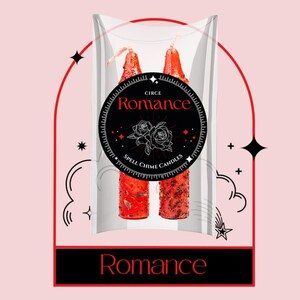 Romance Ritual Candles | Handmade Love and Romance Candles | Love Crystal Candles | Love Manifestation Candles |  Soy Romance Candles