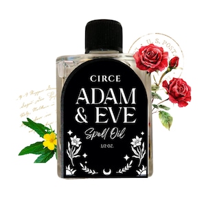 ADAM & EVE | Organic Herbal Bath Body OIL |  Spiritual Blessed Best Spells Magick | Anointing Incense Oil Love Passion