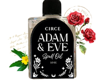 ADAM & EVE | Organic Herbal Bath Body OIL |  Spiritual Blessed Best Spells Magick | Anointing Incense Oil Love Passion