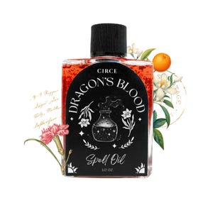 Dragon’s Blood Spell Oil | 1/2oz Anointing Oil for Power & Protection | Conjure Oil for Strength, Energy Boost and Ritual Magic