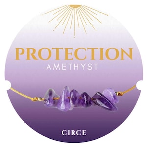 Schutz | Amethyst Armband | Minimalistisches Amethyst Armband | Naturstein-zierliches Armband | Amethyst Kristall Skinny Armband