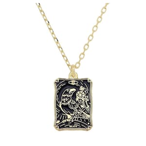 De Death Card tarotketting | Tarotkaartketting | Heksenketting | Rad van fortuin | De ster | De zon | Mystieke sieraden