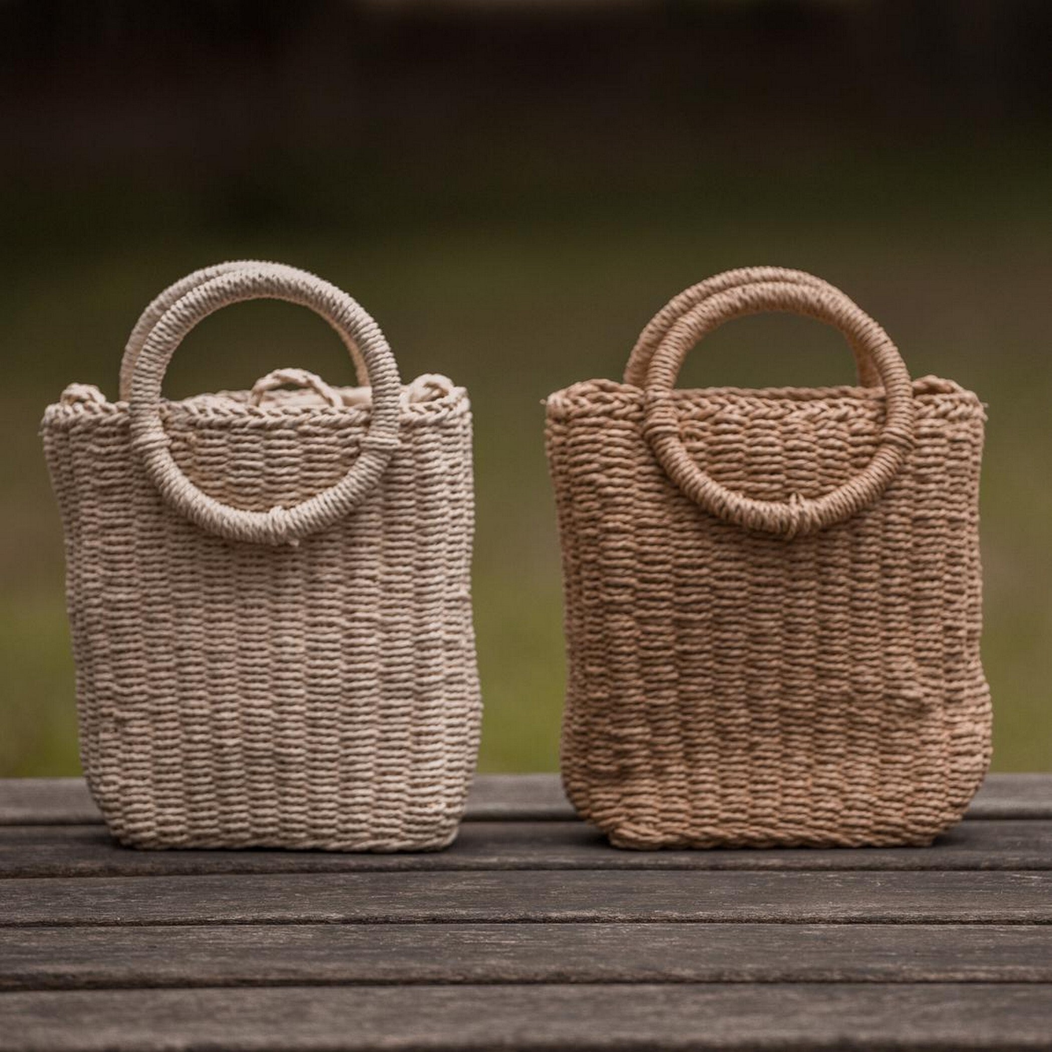 Natural Cross Body Straw Bag Round Handle Hand Woven Rattan Etsy