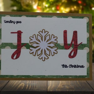 JOY - Tarjeta de Navidad Copo de Nieve