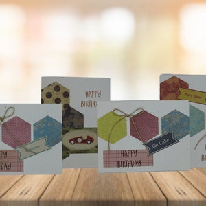 Happy Birthday - Octagon cards