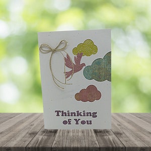 Thinking of You Card - Handcrafted - 5x7 inch