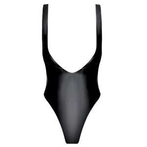 Shiny Metallic Satin Monokini Swimwear Lingerie Men Women - Etsy