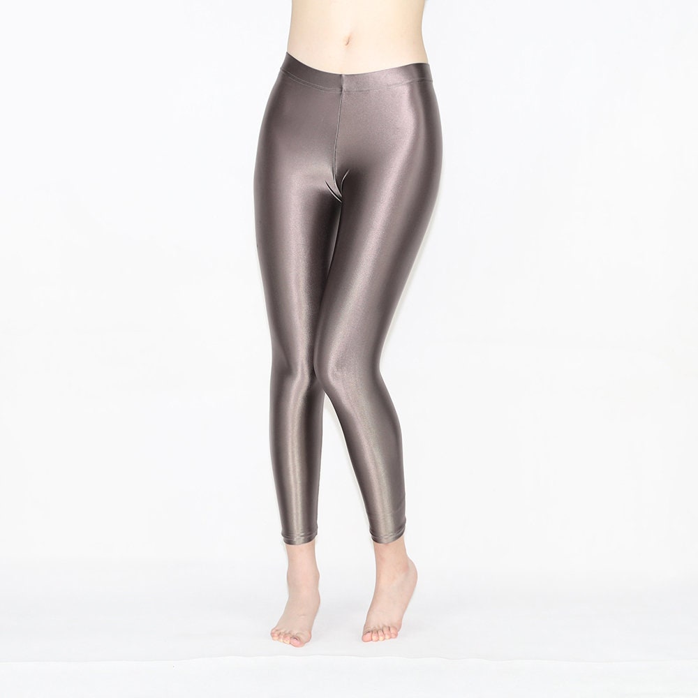 LEOHEX Shiny Metallic Sexy Satin Leggings XS to 3XL Sizes Available ...
