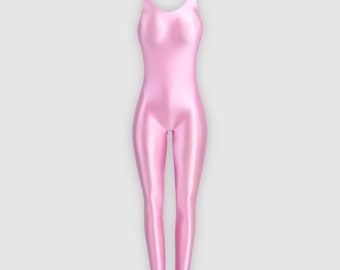 Standard Shiny Unitard 16 Colors Available-  Ankle Long Sleeveless - Unisex Japanese Shaping Bodysuit